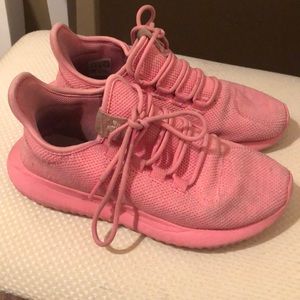 Pink adidas tubulars